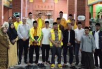 Rombongan DPD Golkar Jatim, bersama DPD Golkar Kabupaten Mojokerto disambut hangat oleh pengasuh dan pengurus Pondok Pesantren (Ponpes) Nurul Islam yang berlokasi di Pungging, Kabupaten Mojokerto. FOTO DOK DPD JATIM