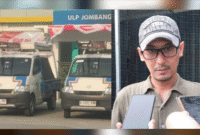 Mobil diduga operasional PLN ULP Jombang yang sedang terparkir di depan kantor ULP Jombang (kiri), Praktisi Hukum, Beni Hendro Yulianto, SH. FOTO MITRAMEDIA