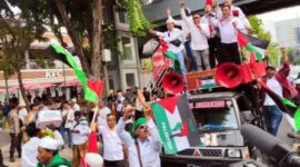 Aksi demonstrasi Aliansi Madura Indonesia. FOTO MITRAMEDIA