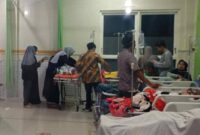 Puluhan santri yang mengalami keracunan saat menjalani perawatan pada Kamis (5/3/2026) lalu usai menyantap menu MBG. (Istimewa) 