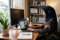 Ilustrasi ASN sedang melakukan work from home (WFH). (ANANG/MITRAMEDIA) 