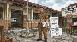Ilustrasi guru di Jombang dipecat usai melontarkan kritik terhadap fasilitas pendidikan yang tak memadai. (MITRAMEDIA.CO) 