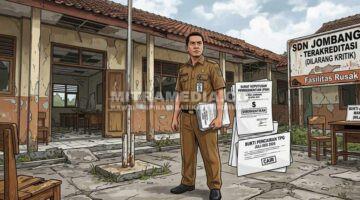 Ilustrasi guru di Jombang dipecat usai melontarkan kritik terhadap fasilitas pendidikan yang tak memadai. (MITRAMEDIA.CO) 