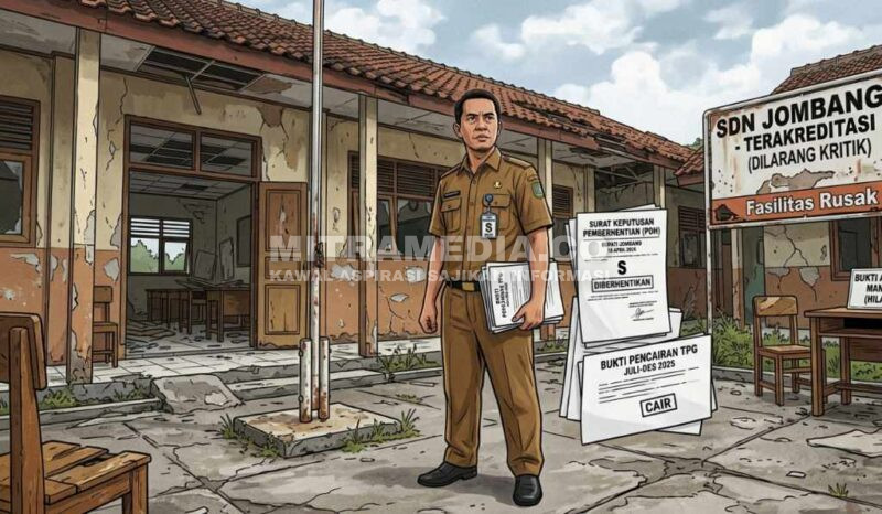 Ilustrasi guru di Jombang dipecat usai melontarkan kritik terhadap fasilitas pendidikan yang tak memadai. (MITRAMEDIA.CO) 
