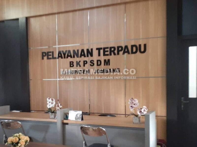 Ruangan lobi BKPSDM Kabupaten Jombang. (Istimewa) 