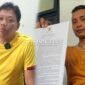 Dua guru di Jombang yang dipecat, Ndharu Suwandono (kiri) dan Yogi Susilo Wicaksono (kanan). 