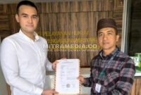 Dewan Pimpinan Daerah Organisasi Kemasyarakatan Forum Komunikasi Industri-1 (DPD Ormas FKI-1) saat melayangkan laporan. ISTIMEWA
