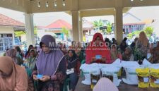 BULOG Mojokerto saat melakukan penyaluran bantuan pangan. (MITRAMEDIA)