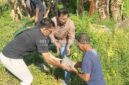 Sekretaris Yayasan Insan Cita Jombang, Drs. Medan Amrullah, M.AP secara simbolis melanjutkan pembangunan Grha Cak Nur di Dusun Jatisari, Desa Pandanwangi, Kecamatan Diwek, Kabupaten Jombang. (MITRAMEDIA) 
