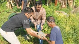 Sekretaris Yayasan Insan Cita Jombang, Drs. Medan Amrullah, M.AP secara simbolis melanjutkan pembangunan Grha Cak Nur di Dusun Jatisari, Desa Pandanwangi, Kecamatan Diwek, Kabupaten Jombang. (MITRAMEDIA) 