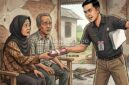 Ilustrasi oknum wartawan di Jombang mengaku pengacara dan tipu buruh tani asal Bareng. (AI/MITRAMEDIA) 